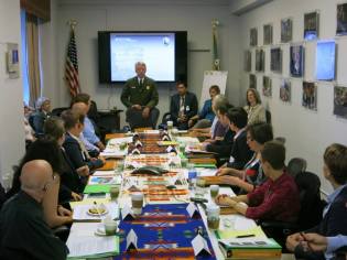 June 10 LGBT roundtable at the Dept. of the Interior; photo by Gerard Koskovich